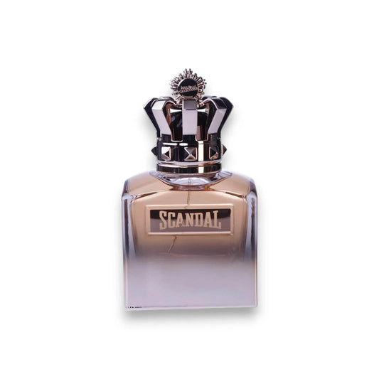 Luxuriöses Herrenparfum in durchsichtigem Flakon mit Krone und SCANDAL Schriftzug