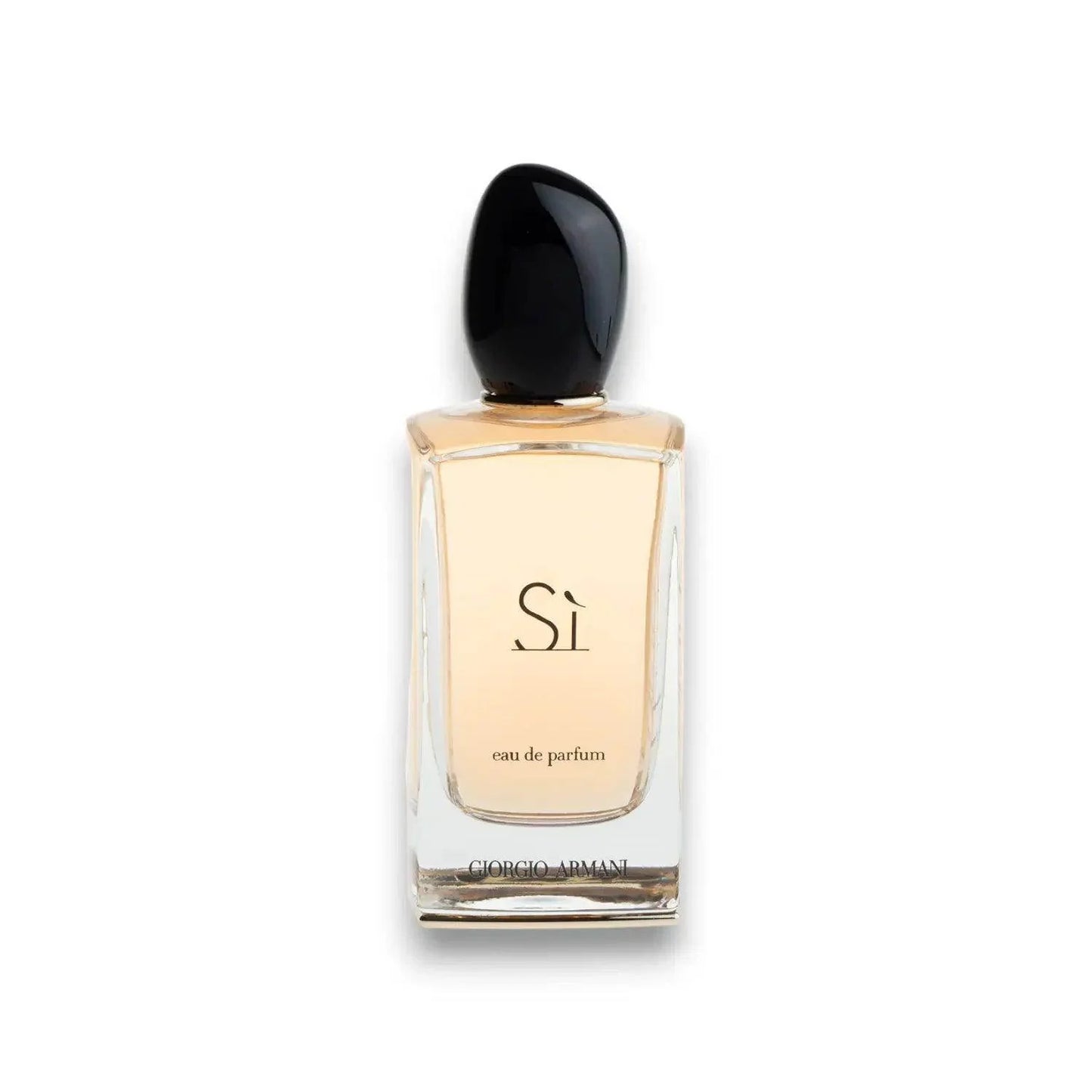 Sì Eau de Parfum Flakon mit schwarzem Deckel, luxuriöses Damenparfum, Duftflasche