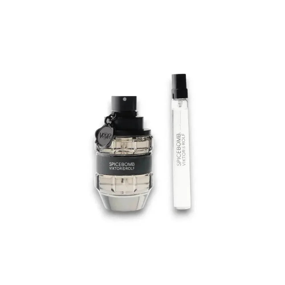Spicebomb Eau de Toilette Duftset mit Flakon und Zerstäuber für Herren