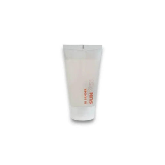 Jil Sander Sun Men Duschgel für Herren in transparenter Tube, Produktbild auf weißem Hintergrund