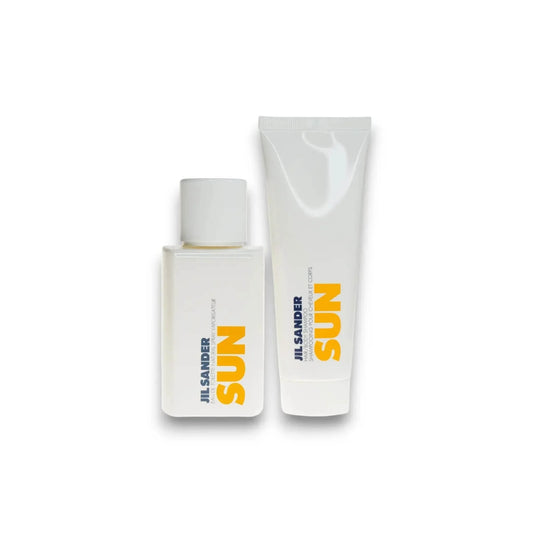 Jil Sander SUN Eau de Toilette Damenparfum und Bodylotion Set, weißes Design