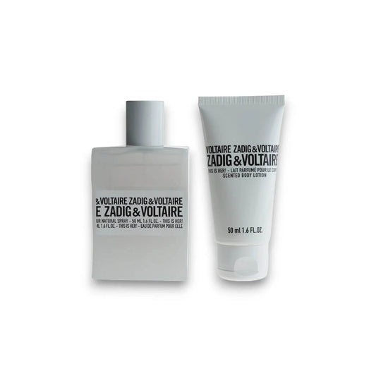 Duftset mit Eau de Parfum und Bodylotion für Damen, elegantes, minimalistisches Design