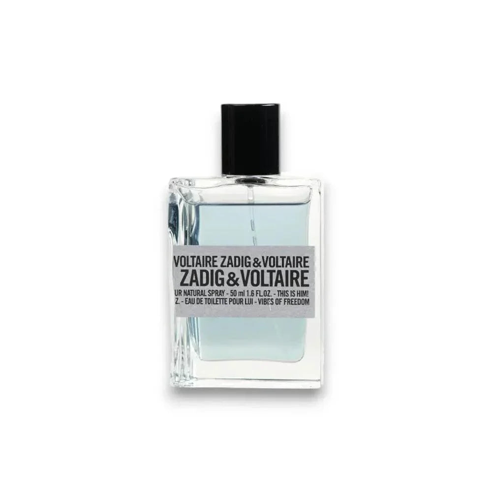 Zadig & Voltaire Eau de Toilette für Herren, rechteckiger Glasflakon, schwarzer Deckel