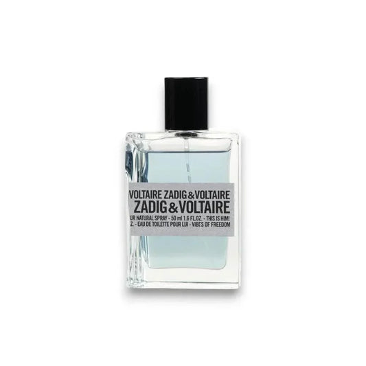 Zadig & Voltaire Eau de Toilette für Herren, rechteckiger Glasflakon, schwarzer Deckel