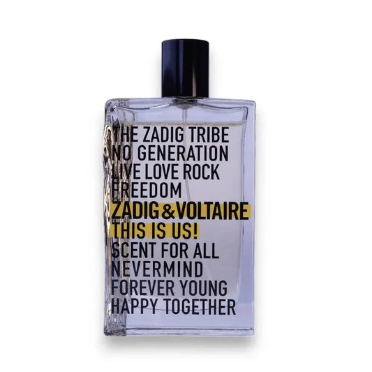 Zadig & Voltaire This Is Us Eau de Toilette Flakon, Unisex Parfum, minimalistisches Design
