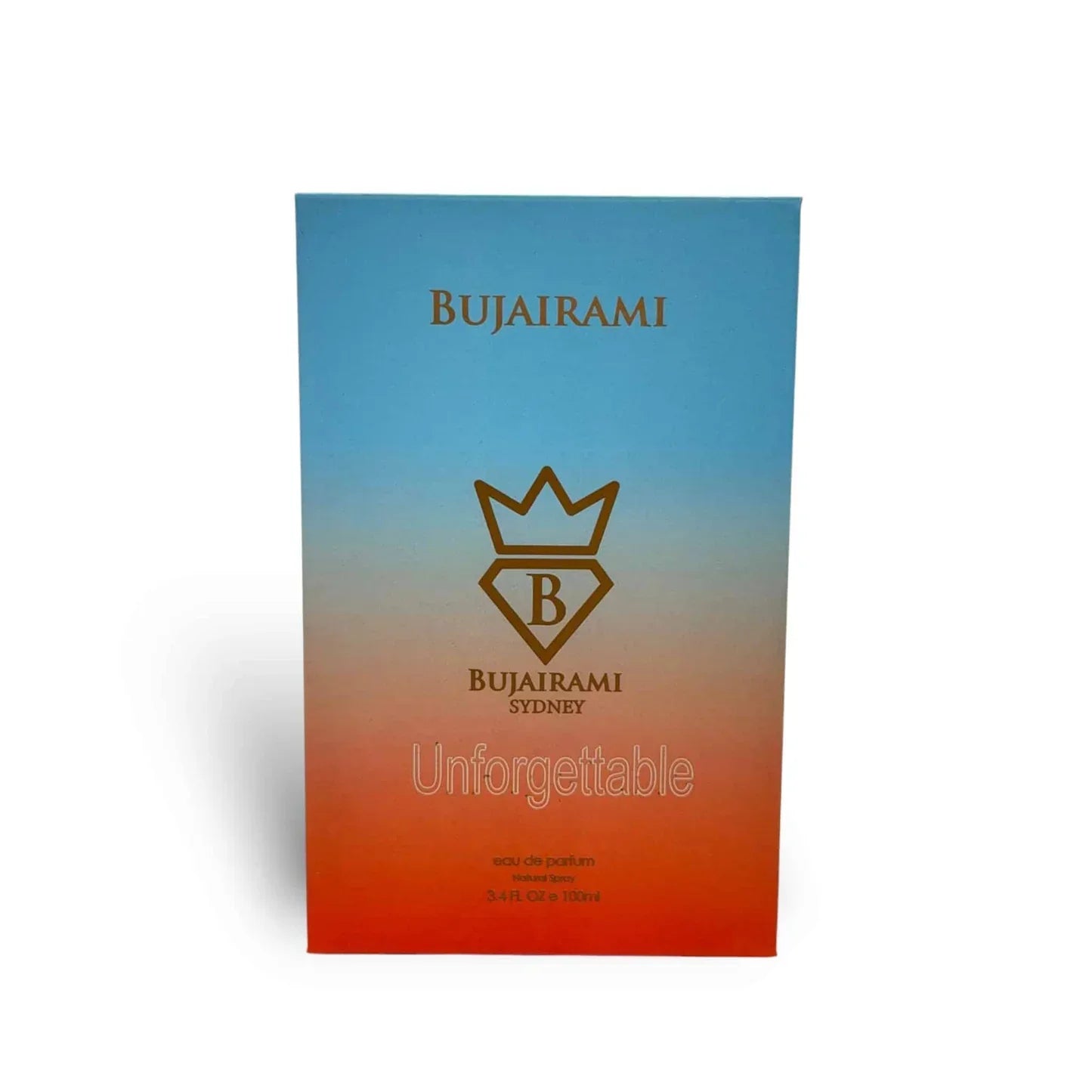 Bujairami Unforgettable Eau de Parfum 100ml – Luxusparfum mit königlichem Design und Farbverlauf