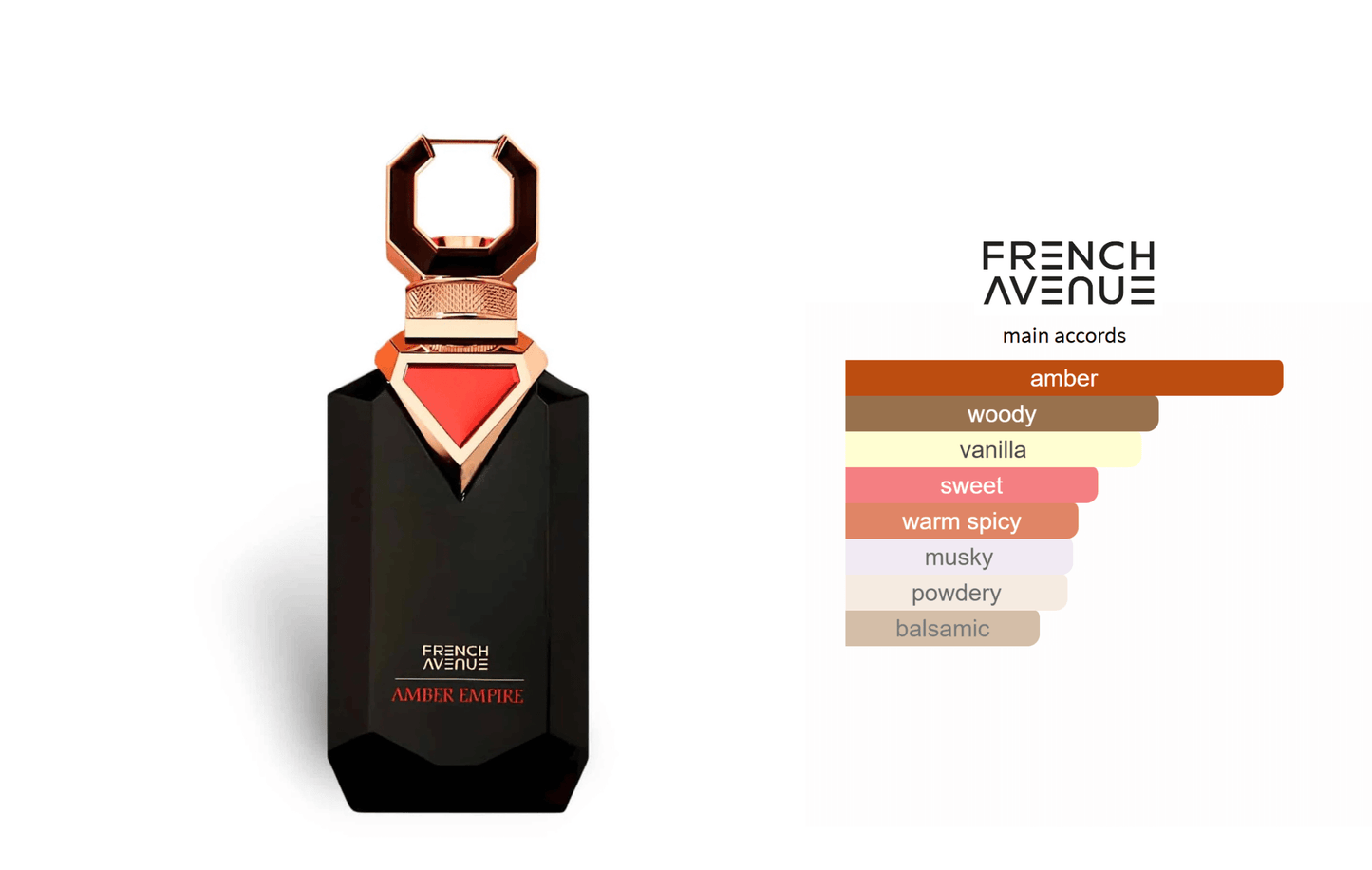 French Avenue Amber Empire Eau de Parfum 100ml Beauty, Perfumes and fragrances French Avenue | Luxus Aroma