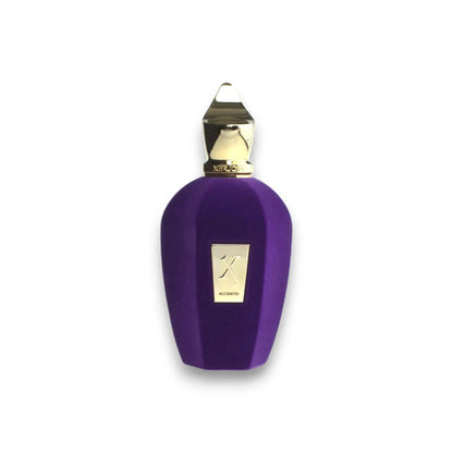 Lila Luxusparfumflakon mit goldener Kappe, elegantes Design, Unisex-Duft