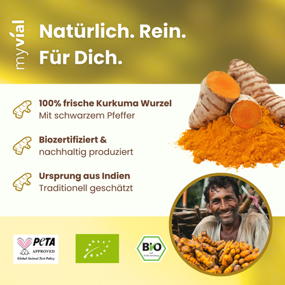 Organic Turmeric Capsules with Organic Black Pepper