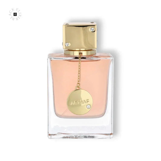 Edler Parfumflakon mit goldfarbenem Verschluss und Kette, roséfarbenes Parfum für Damen