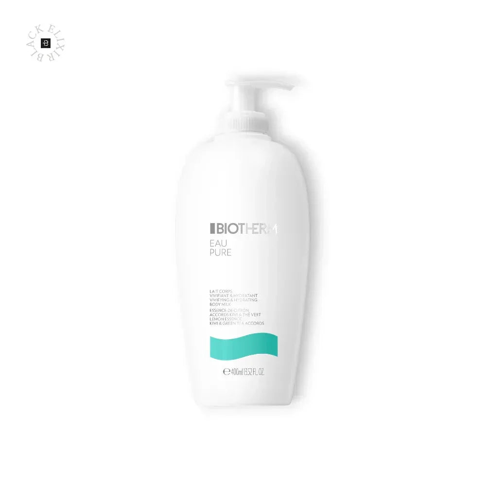 Biotherm Eau Pure Body Milk 400ml, weiße Pumpflasche, feuchtigkeitsspendende Körperlotion