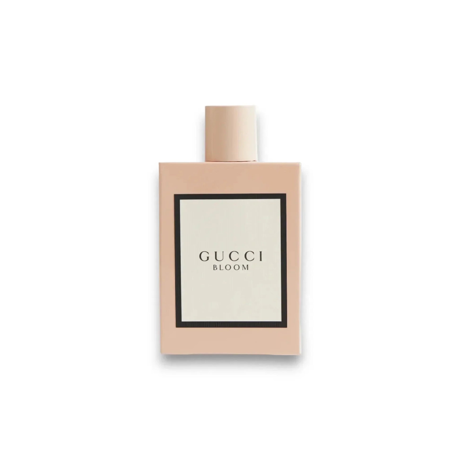 Eleganter Flakon Gucci Bloom Eau de Parfum, luxuriöses Damenparfum, beige Design, Duft