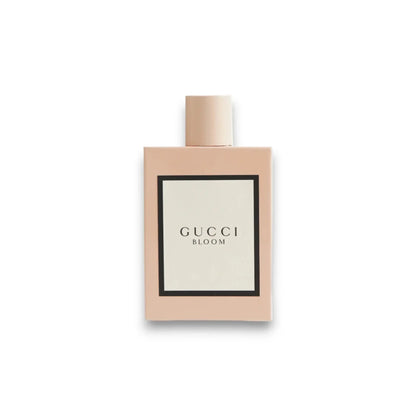 Rosa Parfümflasche Gucci Bloom, edles Damenparfum, luxuriöses Eau de Parfum