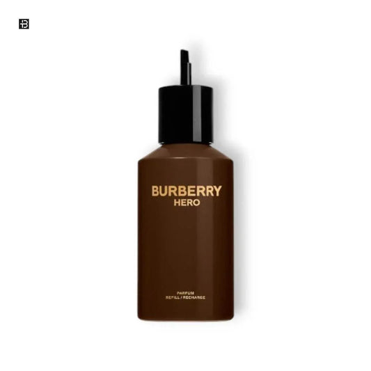 Braune Parfumflasche Burberry Hero Parfum Spray Refill 200ml auf weißem Hintergrund