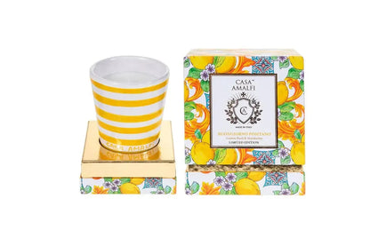CASA AMALFI BUONGIORNO POSITANO HAND PAINTED CANDLE - Lemon Basil & Mandarin