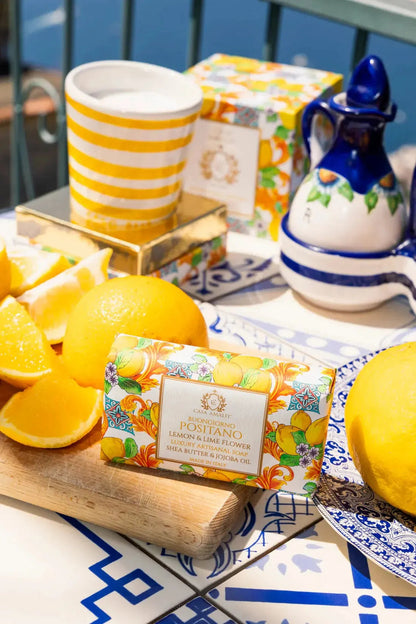 CASA AMALFI BUONGIORNO POSITANO HAND PAINTED CANDLE - Lemon Basil & Mandarin