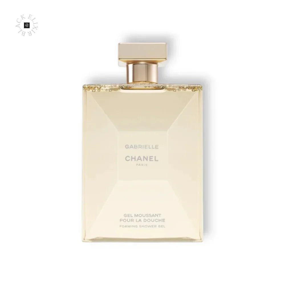 Luxuriöses Gabrielle Duschgel, rechteckiger Flakon, goldener Verschluss, elegantes Design