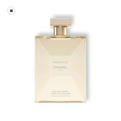 Luxuriöses Gabrielle Duschgel, rechteckiger Flakon, goldener Verschluss, elegantes Design