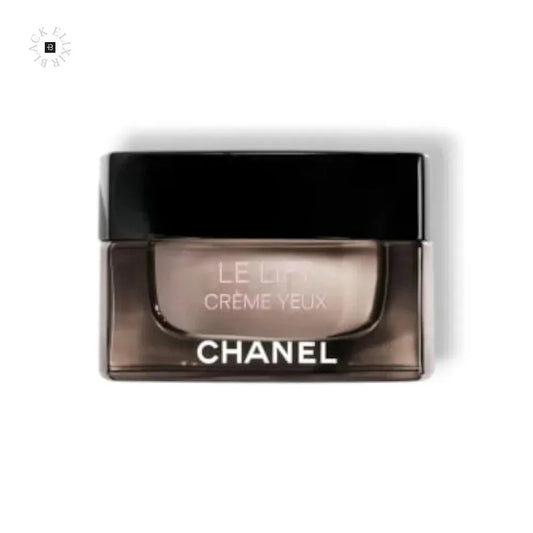 Edle Augencreme in schwarzem Tiegel mit Aufschrift LE LIFT CRÈME YEUX, luxuriöse Hautpflege.
