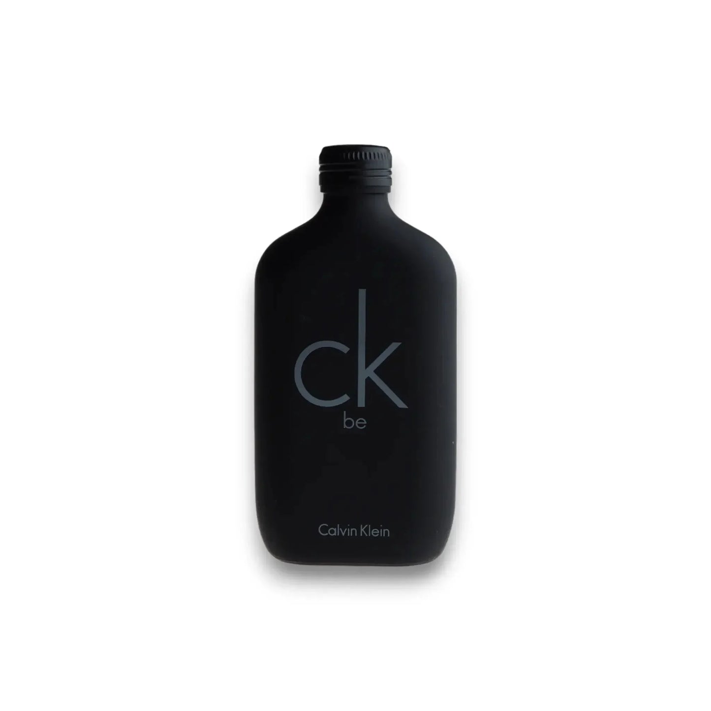 Schwarzer Flakon des Unisex Parfums CK Be Eau de Toilette auf weißem Hintergrund