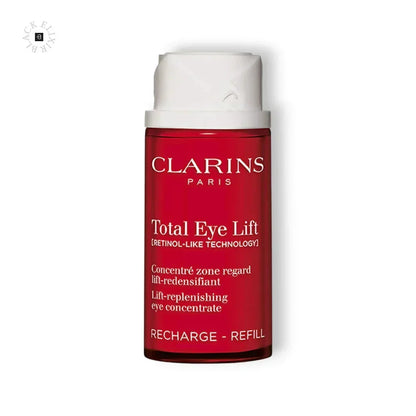 Rote Clarins Total Eye Lift Refill-Augenpflege, weißer Verschluss, Produkt für Augenlifting