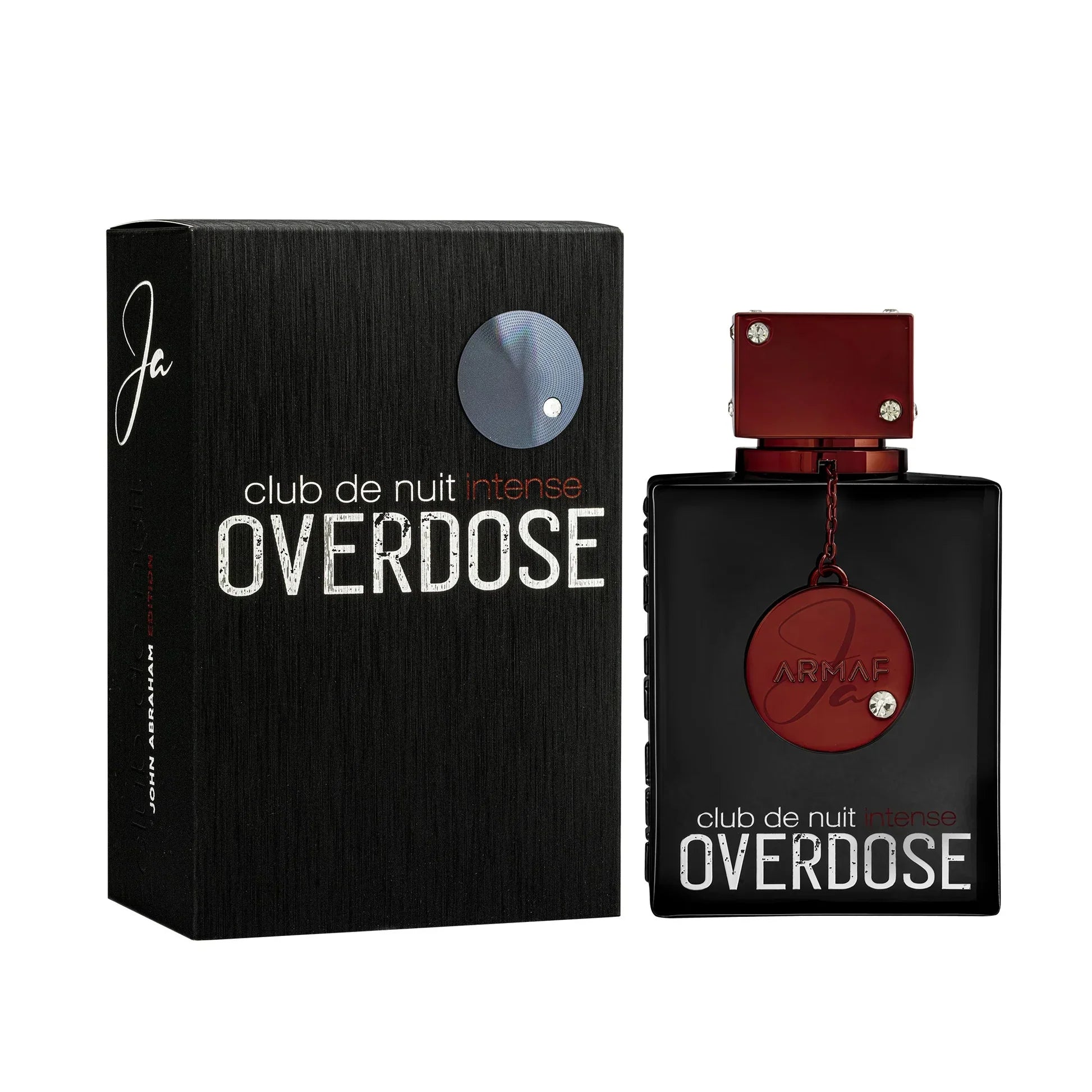 Armaf Club de Nuit Intense Overdose Herrenparfum mit schwarzer Flasche und rotem Verschluss