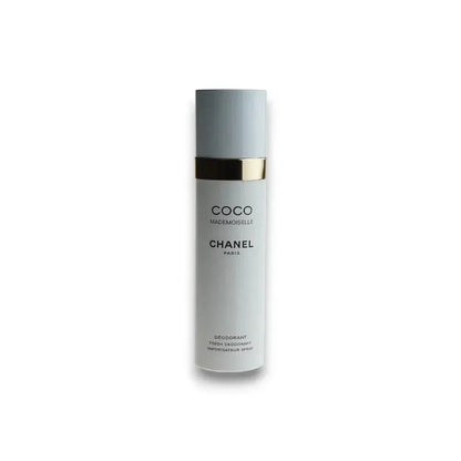 Coco Mademoiselle Damen Deodorant Spray, eleganter Flakon, weiß-goldenes Design