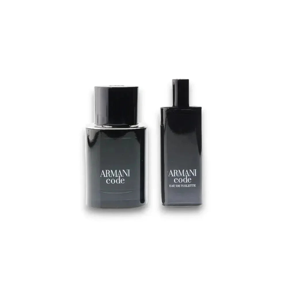 Armani Code Duftset mit zwei schwarzen Eau de Toilette Flakons für Herren