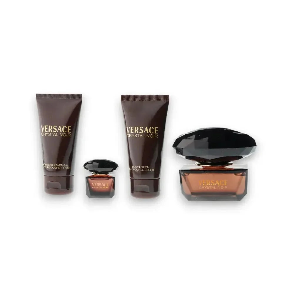 Elegantes Parfum-Set mit Duschgel, Bodylotion und zwei Parfümflaschen Crystal Noir