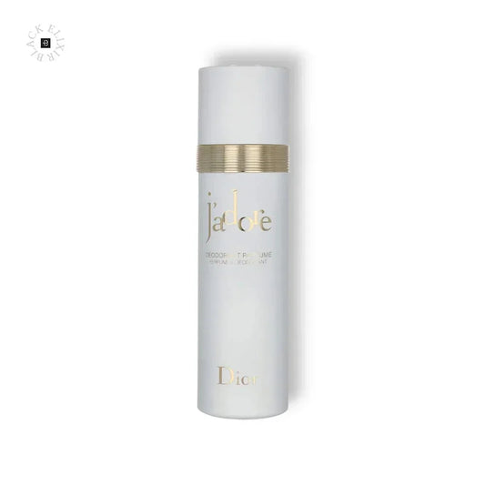 J'adore Deodorant Spray, eleganter, weißer Flakon mit goldener Aufschrift und Akzent, Damenpflege