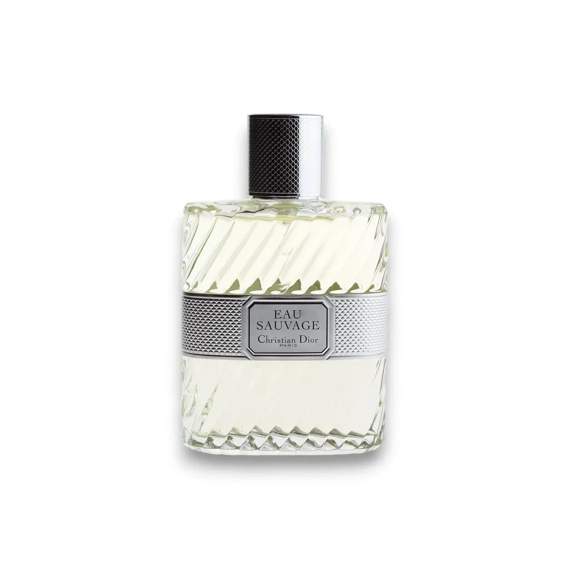 Luxus Herrenduft Eau Sauvage Eau de Toilette Flakon mit silberner Verzierung