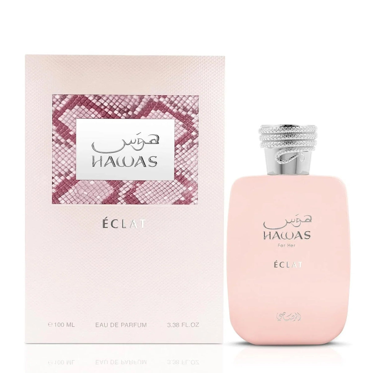Luxuriöses Damenparfum Hawas Éclat in rosa Flakon mit eleganter Verpackung, Eau de Parfum