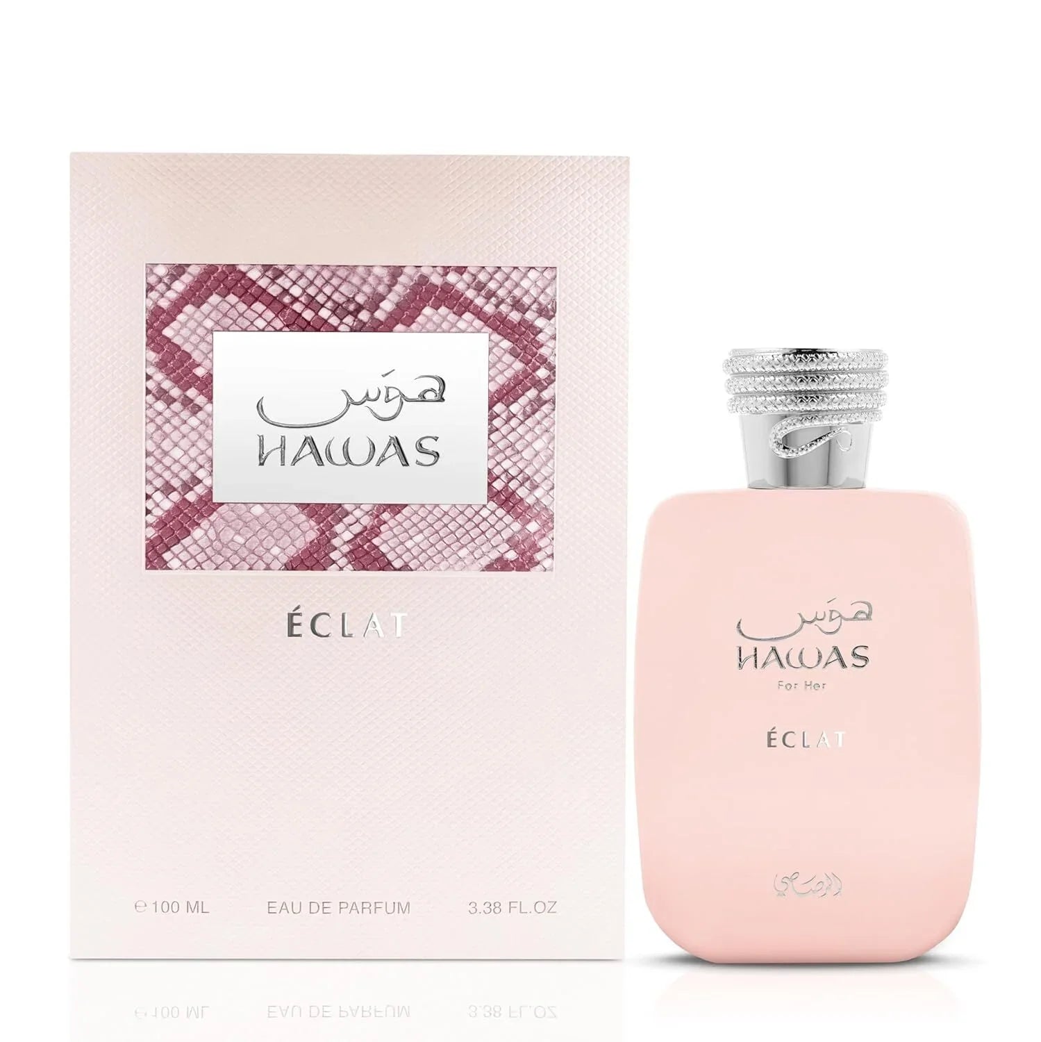 Luxuriöses Damenparfum Hawas Éclat in rosa Flakon mit eleganter Verpackung, Eau de Parfum