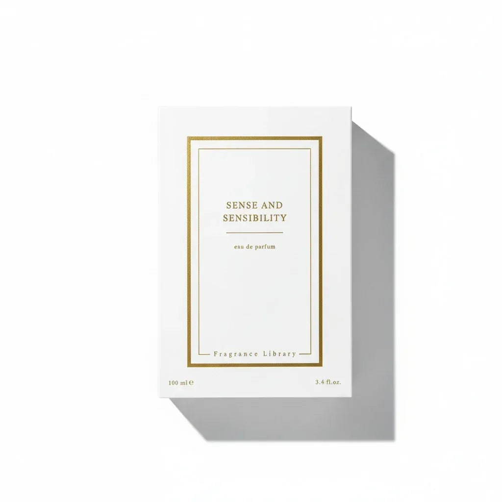 Weiße Verpackung des Fragrance Library Sense and Sensibility Eau de Parfum.