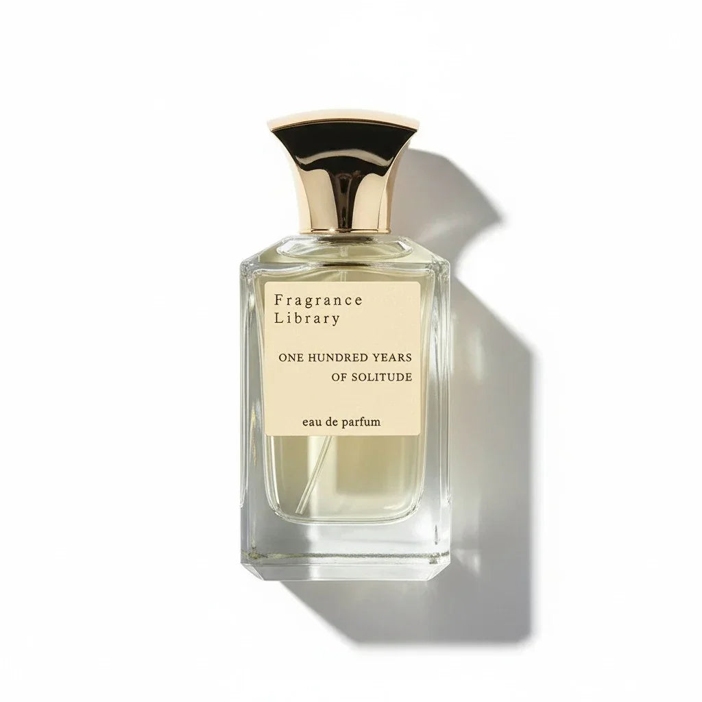 Fragrance Library One Hundred Years Of Solitude Eau de Parfum in einem Glasflakon mit Golddeckel.