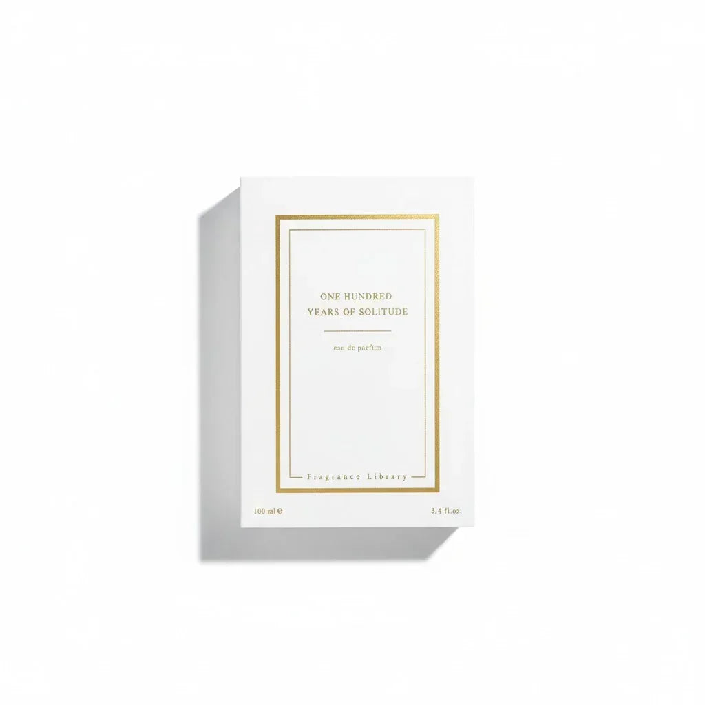 Weiße Verpackung des Fragrance Library One Hundred Years Of Solitude Eau de Parfum.