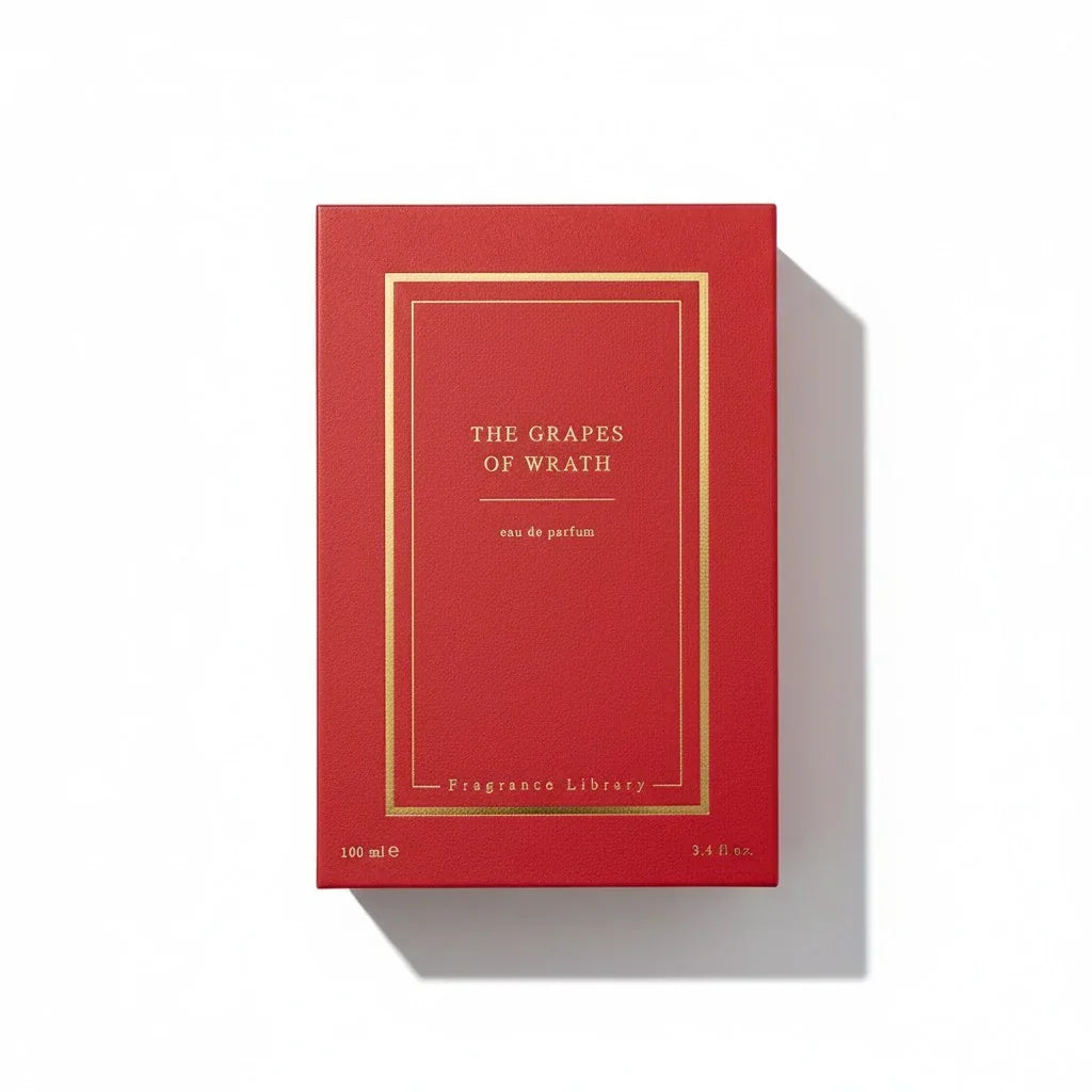Rote Verpackung des Fragrance Library The Grapes of Wrath Eau de Parfum, 100 ml.
