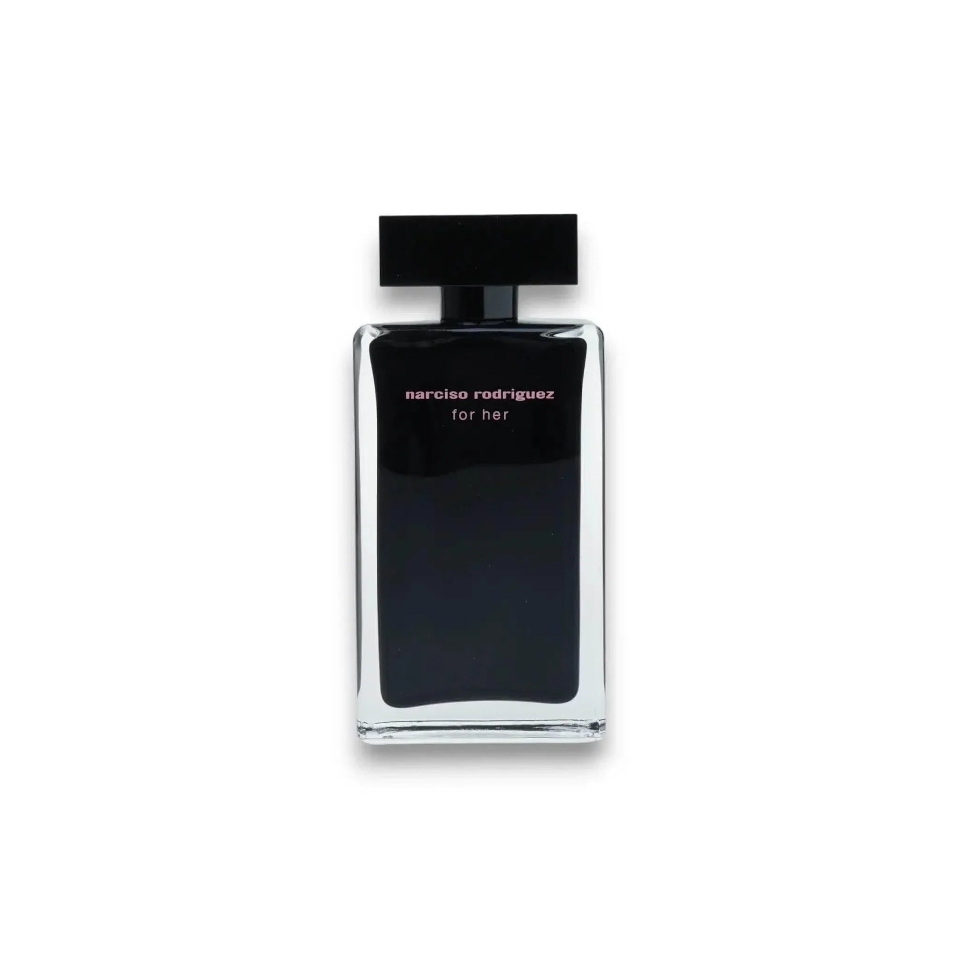 Schwarzer Flakon des Damenparfums Eau de Toilette, minimalistisch und elegant freigestellt.