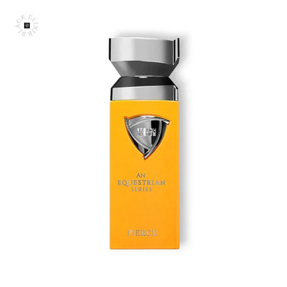 Luxuriöser Parfumflakon in Gelb mit silbernem Verschluss, Serie An Equestrian Series Pierce