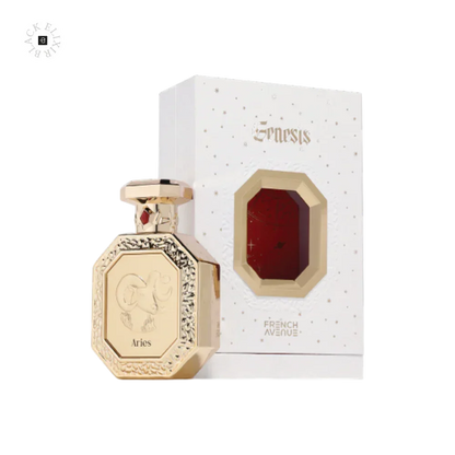 Luxus Parfum Aries in goldener Flasche mit eleganter Geschenkbox, exklusiver Duft