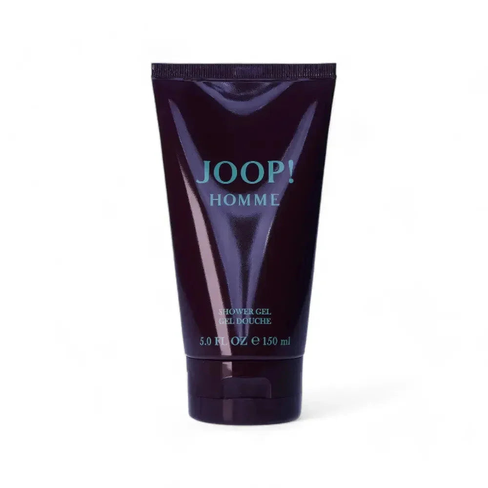 Joop! Homme Duschgel für Herren in dunkelvioletter Tube, 150 ml, auf weißem Hintergrund