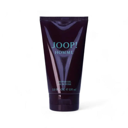 Joop! Homme Duschgel für Herren in dunkelvioletter Tube, 150 ml, auf weißem Hintergrund