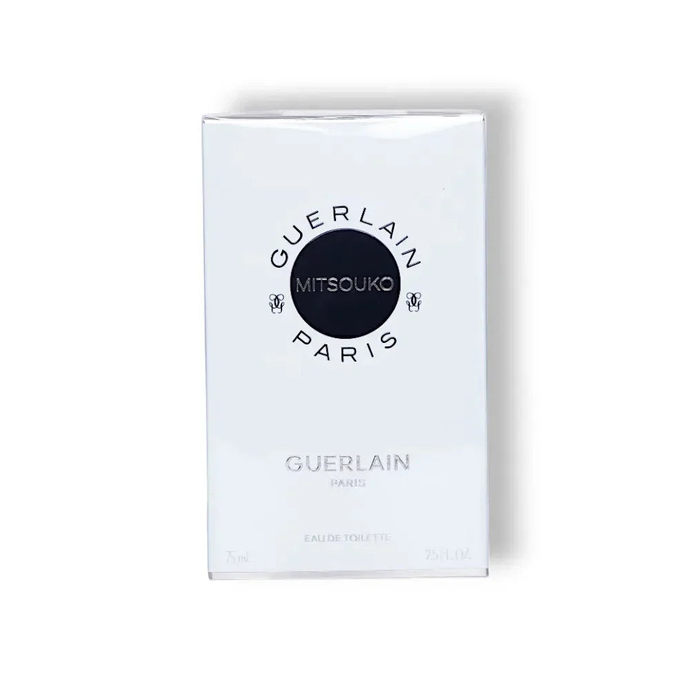 Guerlain Mitsouko Eau de Toilette Luxusparfum Verpackung, weißes Design, 75ml