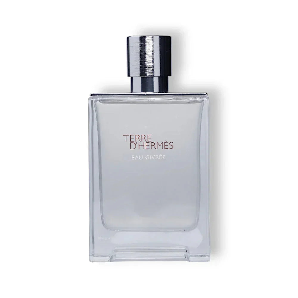 Transparenter Flakon Terre d'Hermès Eau Givrée, exklusives Herrenparfum, elegantes Design