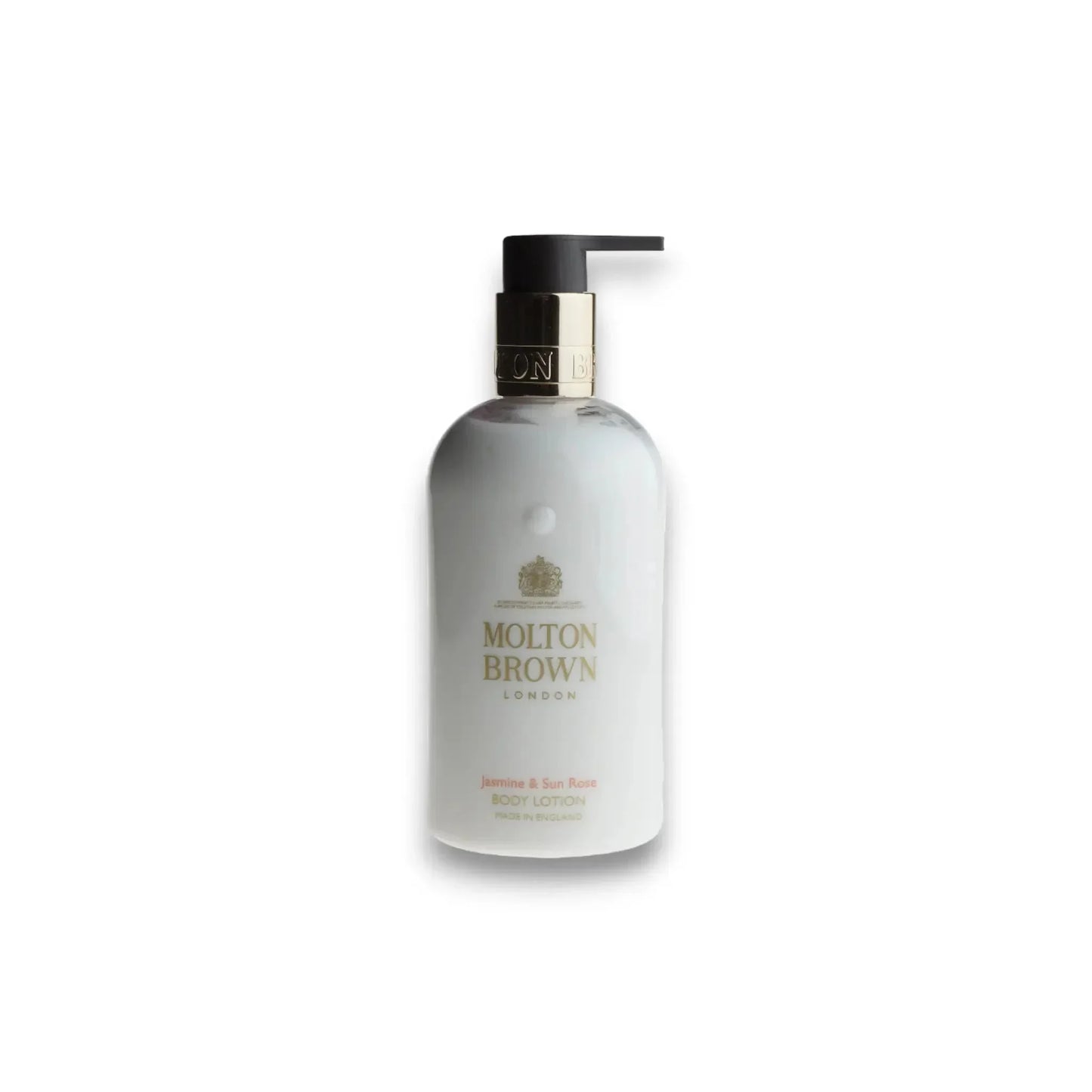 Körperlotion mit Spender, weiße Flasche, goldener Schriftzug, Duft Jasmine Sun Rose