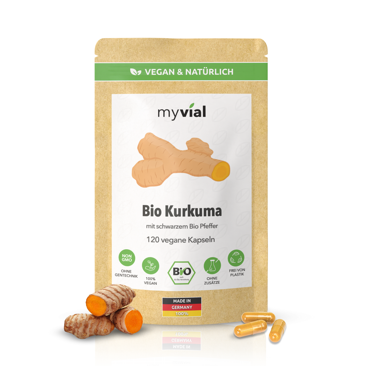 Organic Turmeric Capsules with Organic Black Pepper