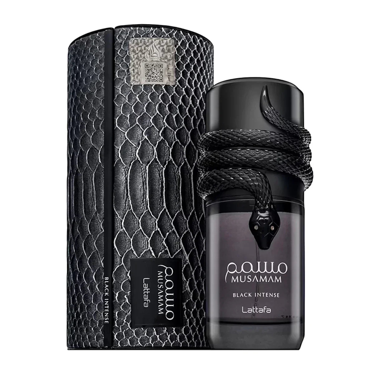Luxuriöses Herrenduft-Parfumflakon mit Schlangenmuster und schwarzer Schlangendekoration
