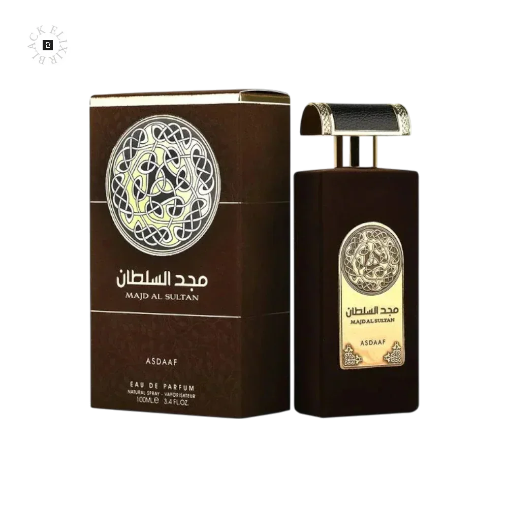 Edles Parfumflakon und Verpackung, Majd Al Sultan, 100ml, orientalischer Duft, luxuriöses Design