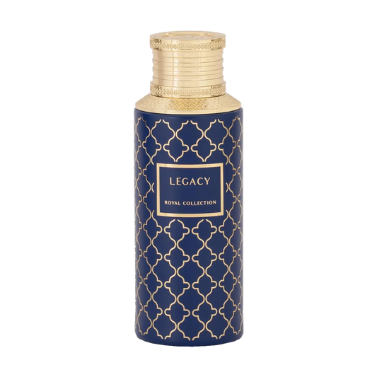 Maison Asrar Legacy Royal Collection Eau de Parfum Flakon in Blau und Gold