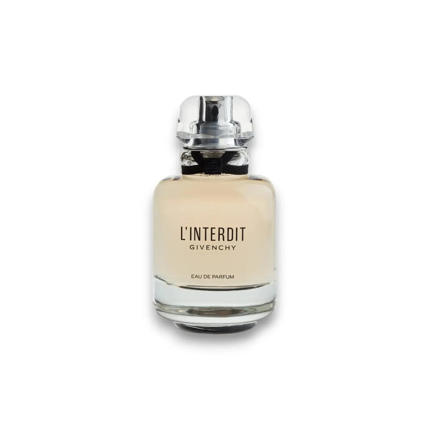 Edles Parfumflakon L'Interdit Eau de Parfum mit transparentem Glas und klarer Flüssigkeit